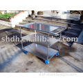 stainless steel 3-tray trolley